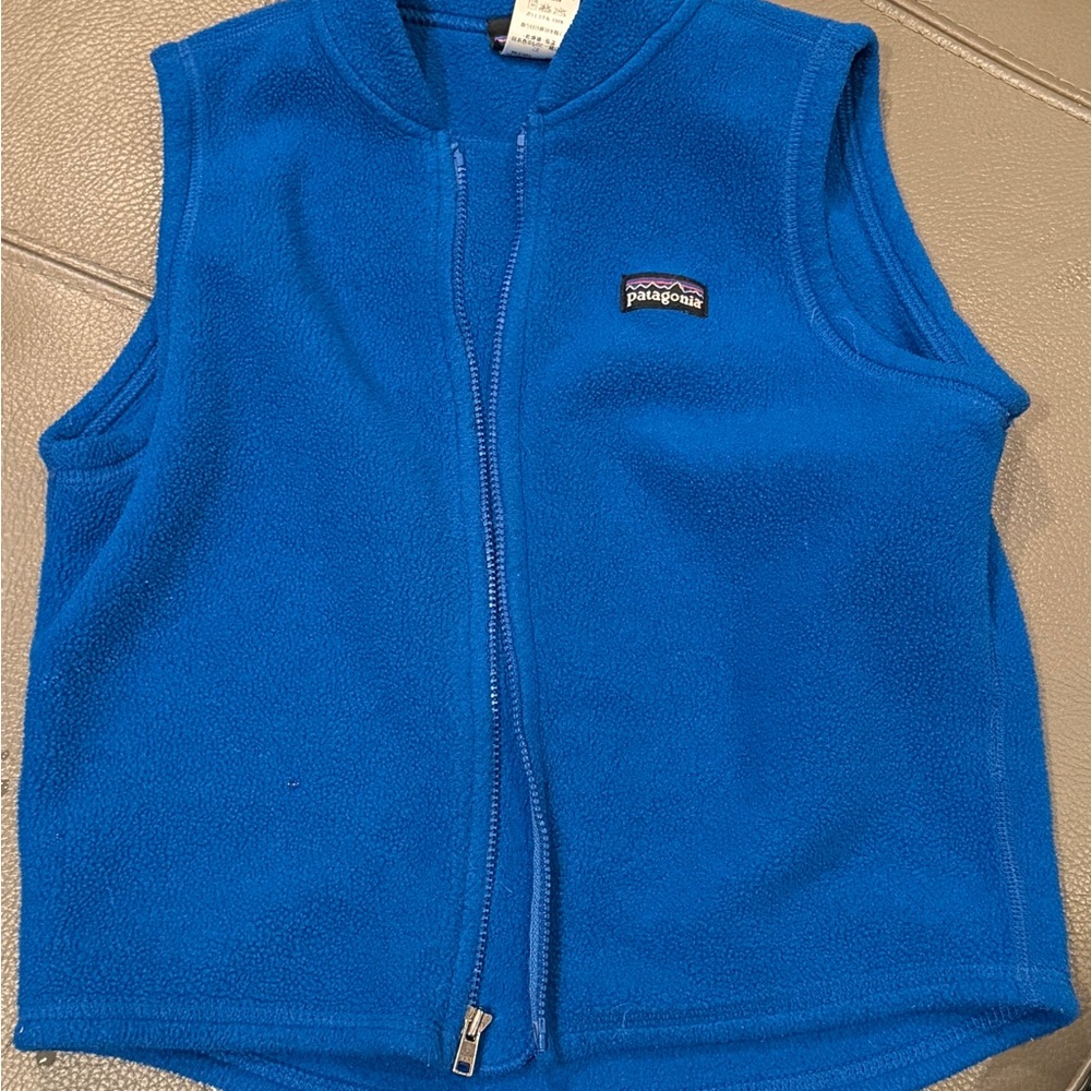 4T Patagonia Vibrant Blue Fleece vest toddler boys